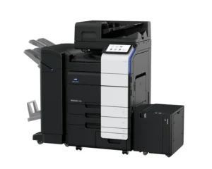 bizhub C751i mit Großraumkassette und Finisher