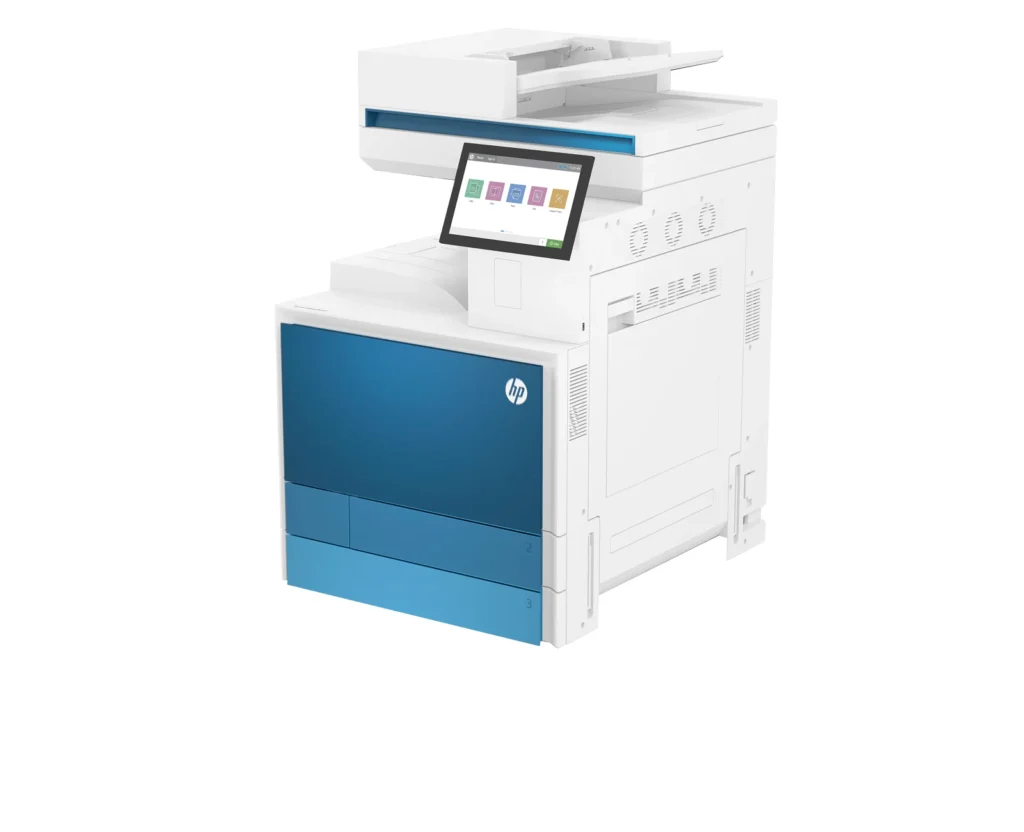 HP Color LaserJet Managed MFP E877dn mit Unterschrank