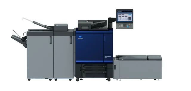 AccurioPress C5080 mit Großraumzufuhr und Finisher
