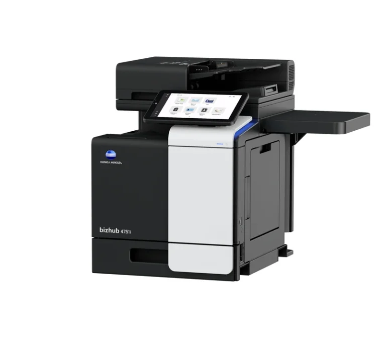 bizhub 4751i, Modell der Serie 4051i, 4751i, mit Arbeitstisch